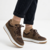 Tenis de Piel Mixta "Tech-Suede" - Marrón Chocolate y Gris