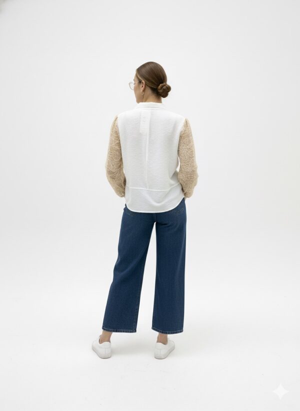 Blusa Camisera con Apliques