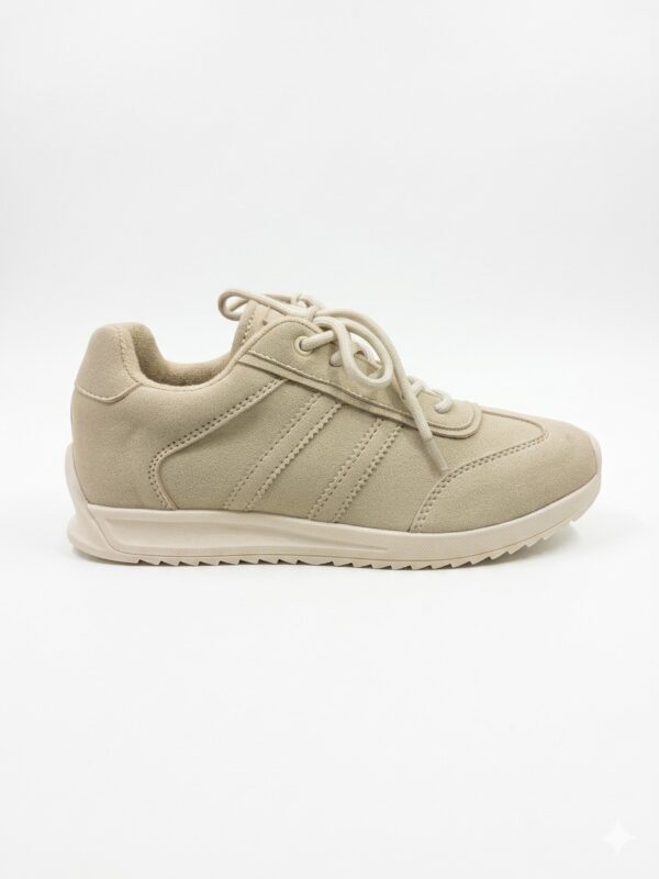 Tenis Urbanos en Cuero Carnaza - Beige Arena