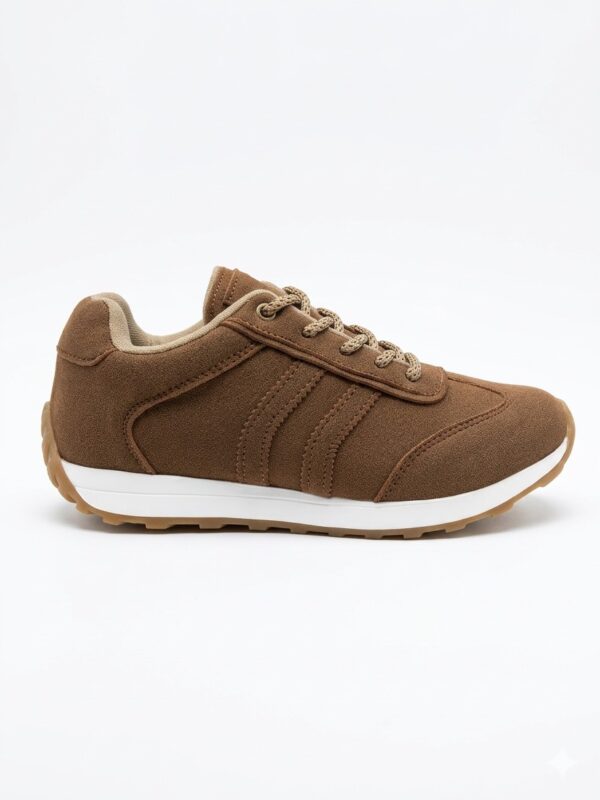 Tenis Casuales en Cuero Carnaza - Marrón Chocolate Profundo