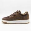 Tenis de Piel Mixta "Tech-Suede" - Marrón Chocolate y Gris