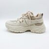 Zapatillas Urbanas "Chunky" con Textura Entretejida - Crema