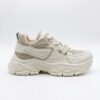 Zapatillas Urbanas "Chunky" con Textura Entretejida - Crema