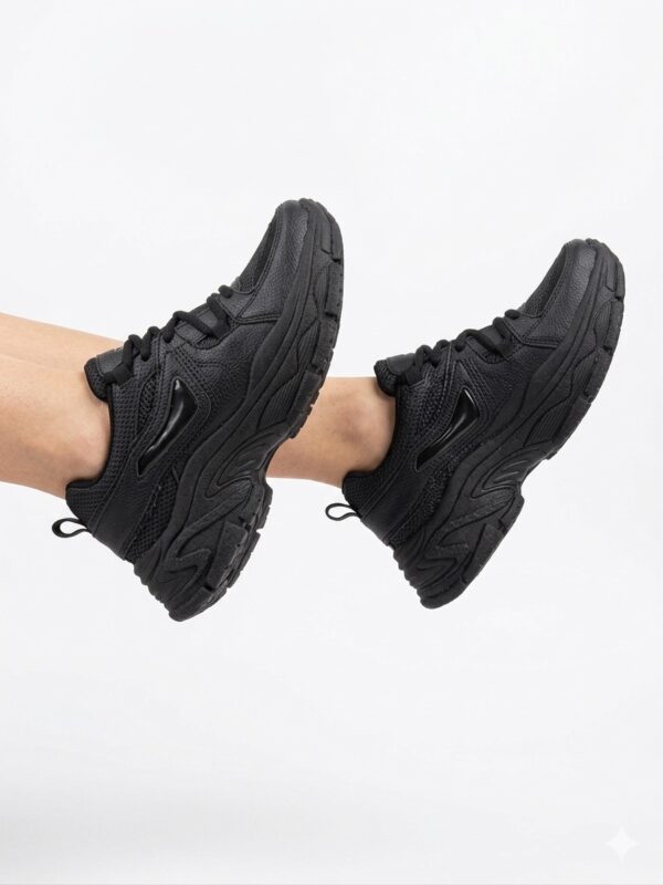 Zapatillas Urbanas "Chunky" con Textura Entretejida - Negro