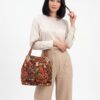 Bolso Tote "Artistic Jacquard" con Cierre de Cordón