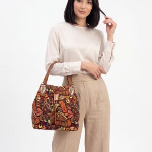 Bolso Tote "Artistic Jacquard" con Cierre de Cordón
