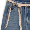 671BA0AA-4279-48DD-AE8C-FEC198C8FBB7 Jean Wide Leg con Cinturón de Encaje y Detalles Distressed