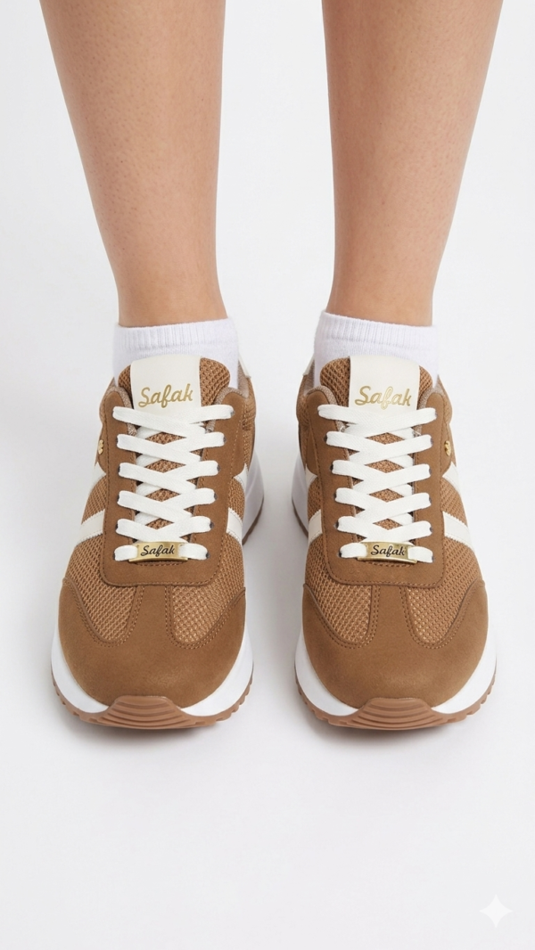 IMG_2541 Tenis Deportivos Safak Camel Estilo Retro-Running