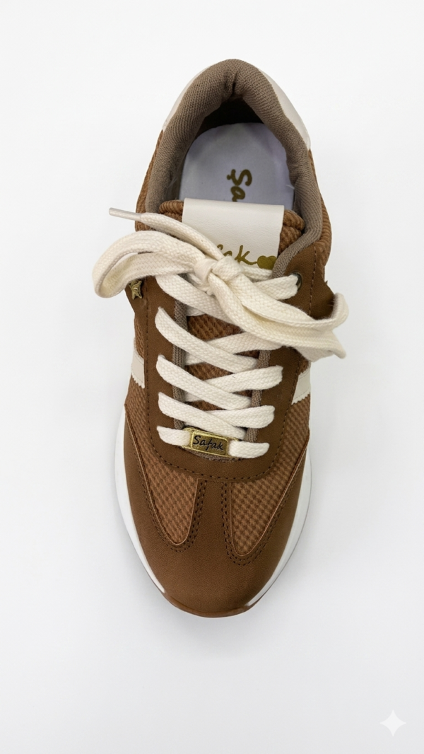 IMG_2542 Tenis Deportivos Safak Camel Estilo Retro-Running