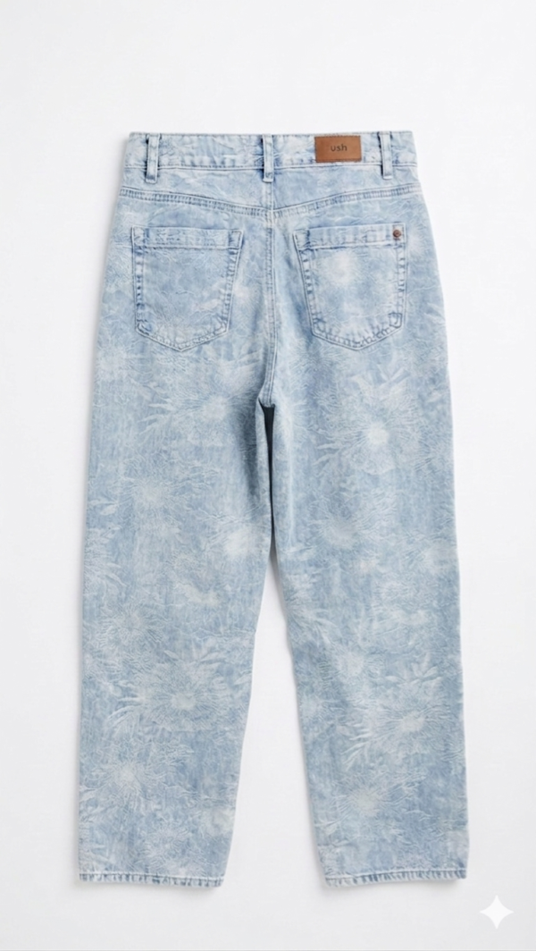 IMG_2624 Jean Straight Ushuaia Floral – Denim Celeste Ácido